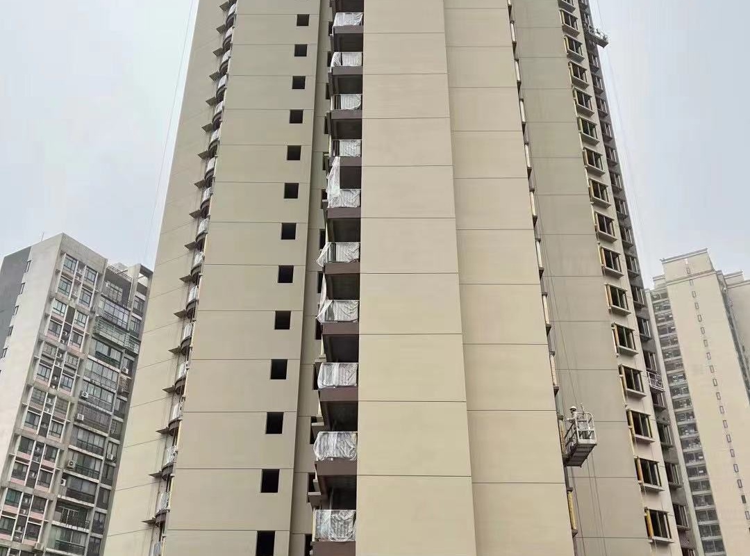 湖南雨環(huán)苑續(xù)建項目選用金洋外墻真石漆